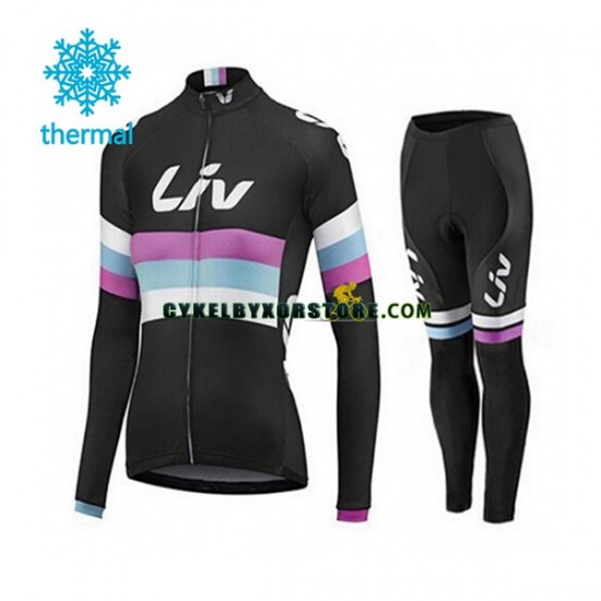 Dam Cykeltröjor Långärmad och Cykeltights Vinter Thermal Fleece 2015 CCC Liv N001