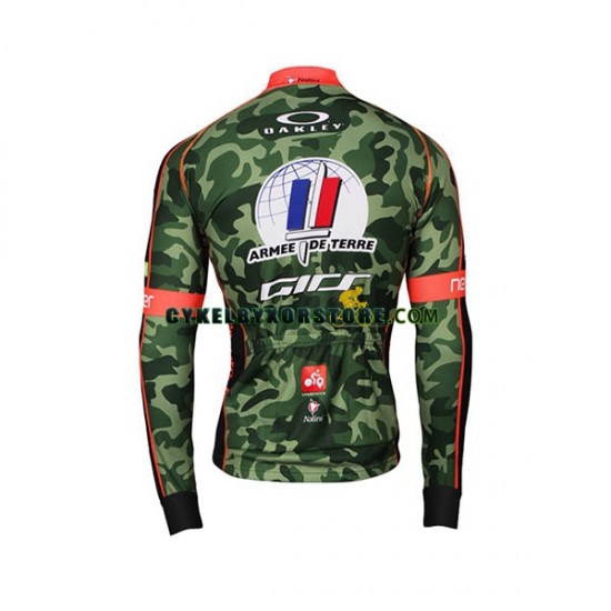 Herr Cykeltröjor Långärmad och Bib Cykeltights 2017 Armee De Terre N001