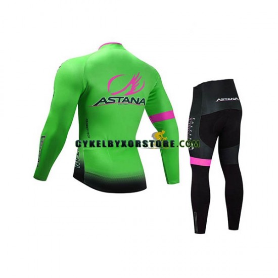 Barn Cykeltröjor Långärmad och Cykeltights 2017 Astana Pro Team N002