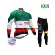 Barn Cykeltröjor Långärmad och Cykeltights Vinter Thermal Fleece 2017 Astana Pro Team N004
