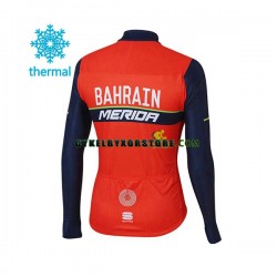 Herr Cykeltröjor Vinter Thermal Fleece 2017 Bahrain Merida N001