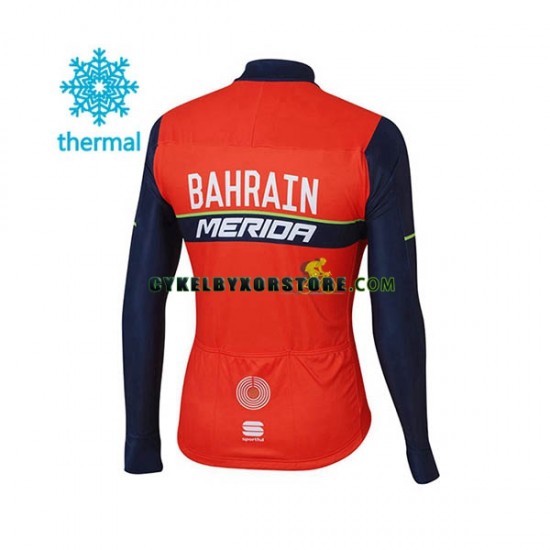 Herr Cykeltröjor Vinter Thermal Fleece 2017 Bahrain Merida N001
