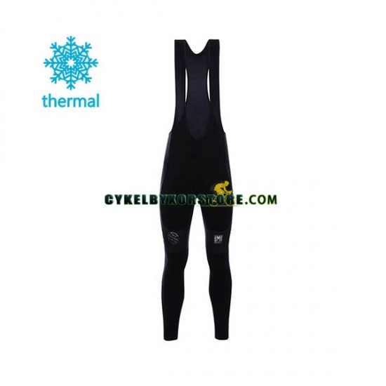 Herr Cykeltröjor Långärmad och Bib Cykeltights Vinter Thermal Fleece 2017 Bianchi Countervail N001