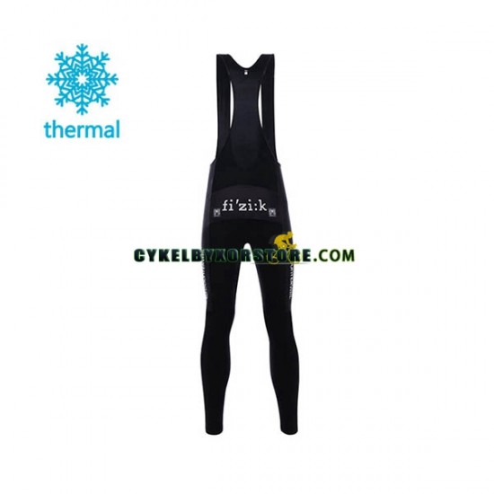 Herr Cykeltröjor Långärmad och Bib Cykeltights Vinter Thermal Fleece 2017 Bianchi Countervail N001