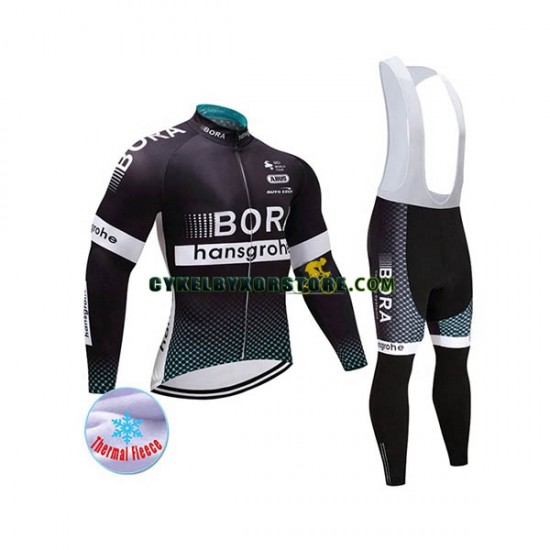 Herr Cykeltröjor Långärmad och Bib Cykeltights Vinter Thermal Fleece 2017 Bora-Hansgrohe N001