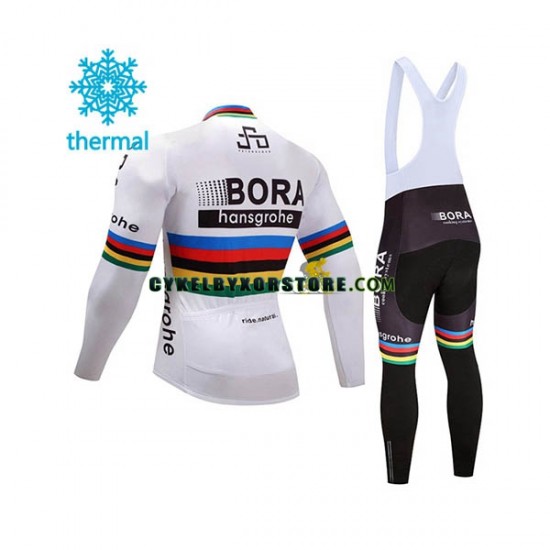 Herr Cykeltröjor Långärmad och Bib Cykeltights Vinter Thermal Fleece 2017 Bora-Hansgrohe N002