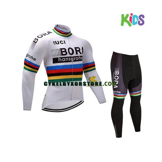 Barn Cykeltröjor Långärmad och Cykeltights 2017 Bora-Hansgrohe N002