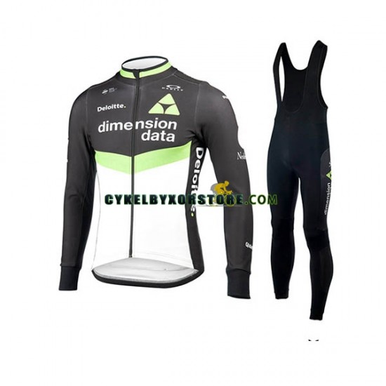Herr Cykeltröjor Långärmad och Bib Cykeltights 2017 Dimension Data N001