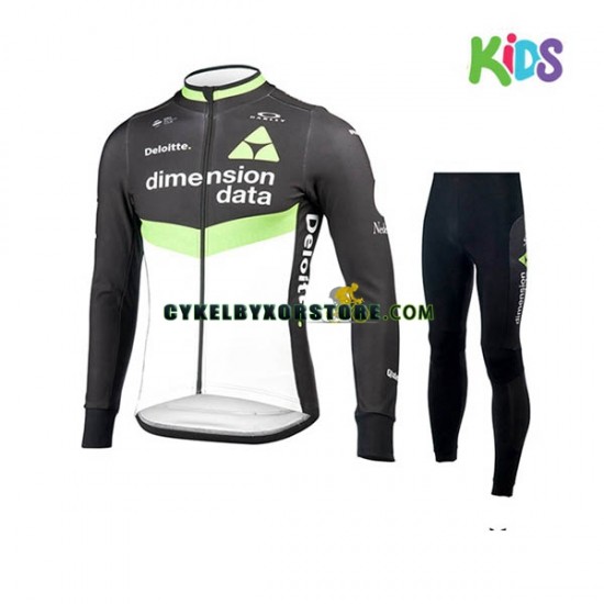 Barn Cykeltröjor Långärmad och Cykeltights 2017 Dimension Data N001