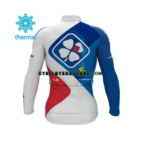 Herr Cykeltröjor Vinter Thermal Fleece 2017 FDJ N001
