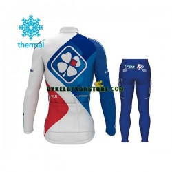 Barn Cykeltröjor Långärmad och Cykeltights Vinter Thermal Fleece 2017 FDJ N001
