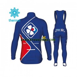 Herr Cykeltröjor Långärmad och Bib Cykeltights Vinter Thermal Fleece 2017 FDJ N002