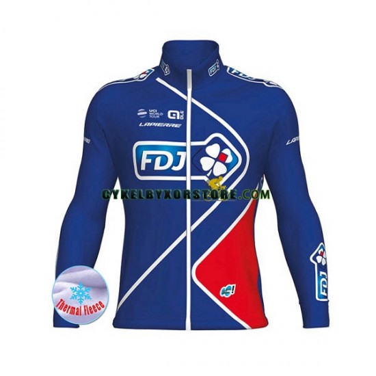 Herr Cykeltröjor Vinter Thermal Fleece 2017 FDJ N002