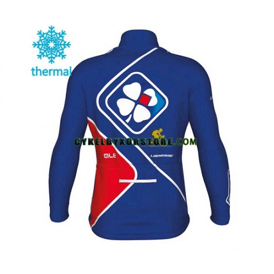 Herr Cykeltröjor Vinter Thermal Fleece 2017 FDJ N002