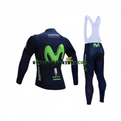 Herr Cykeltröjor Långärmad och Bib Cykeltights 2017 Movistar Team N001