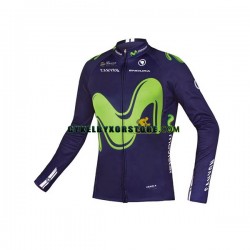 Herr Cykeltröjor Långärmad 2017 Movistar Team N001