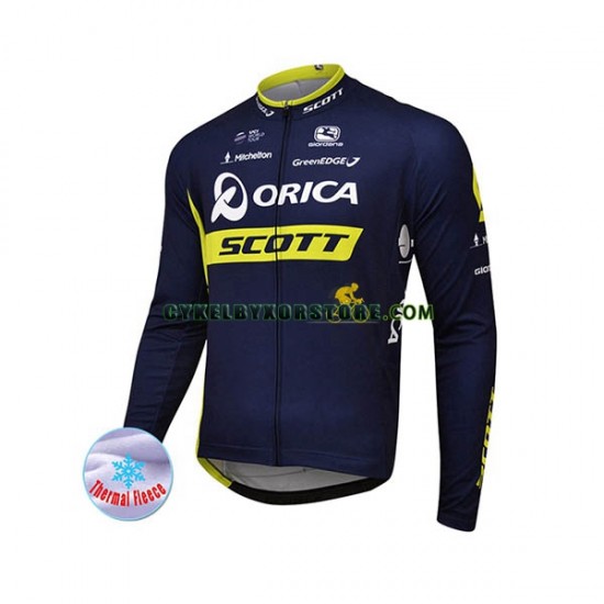 Herr Cykeltröjor Vinter Thermal Fleece 2017 Orica-Scott N001