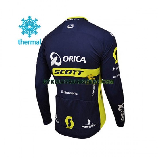 Herr Cykeltröjor Vinter Thermal Fleece 2017 Orica-Scott N001