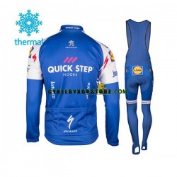 Herr Cykeltröjor Långärmad och Bib Cykeltights Vinter Thermal Fleece 2017 Quick-Step Floors N001