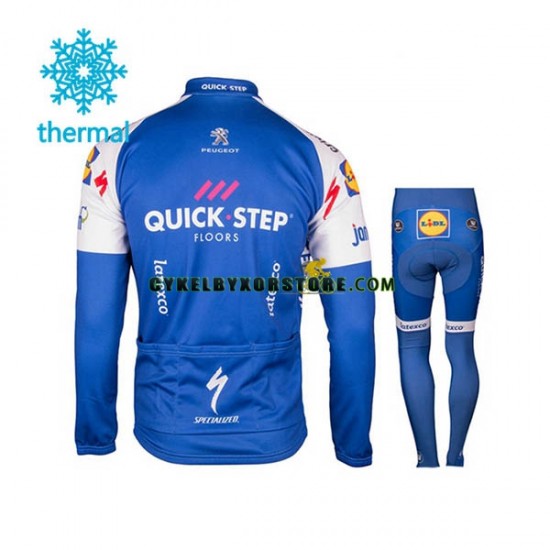 Barn Cykeltröjor Långärmad och Cykeltights Vinter Thermal Fleece 2017 Quick-Step Floors N001