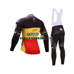 Herr Cykeltröjor Långärmad och Bib Cykeltights 2017 Quick-Step Floors N002