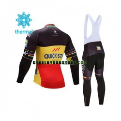 Herr Cykeltröjor Långärmad och Bib Cykeltights Vinter Thermal Fleece 2017 Quick-Step Floors N002