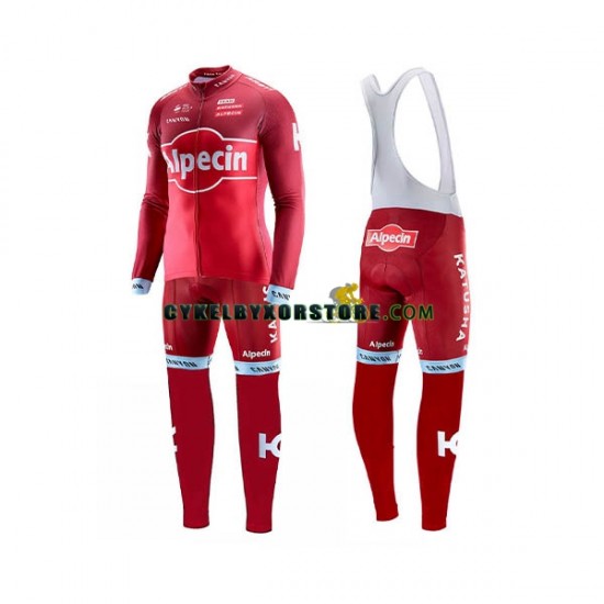 Herr Cykeltröjor Långärmad och Bib Cykeltights 2017 Team Katusha-Alpecin N001