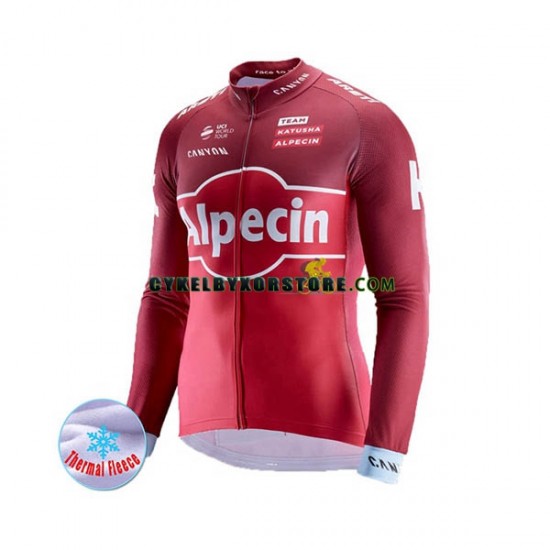 Herr Cykeltröjor Vinter Thermal Fleece 2017 Team Katusha-Alpecin N001