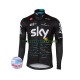 Herr Cykeltröjor Vinter Thermal Fleece 2017 Team Sky N001