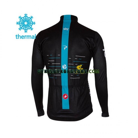 Herr Cykeltröjor Vinter Thermal Fleece 2017 Team Sky N001