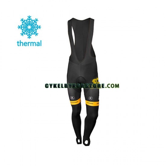 Herr Cykeltröjor Långärmad och Bib Cykeltights Vinter Thermal Fleece 2017 Telenet Fidea Lions N001