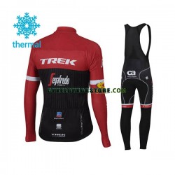 Herr Cykeltröjor Långärmad och Bib Cykeltights Vinter Thermal Fleece 2017 Trek-Segafredo N001