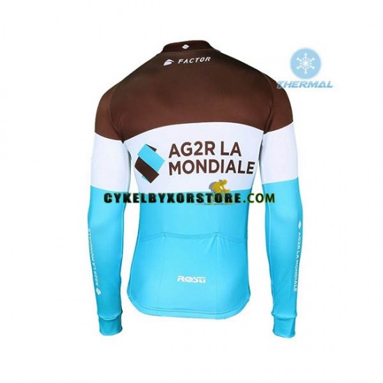 Herr Cykeltröjor Vinter Thermal Fleece 2018 AG2R La Mondiale N002