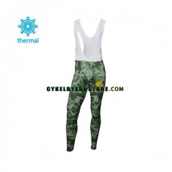 Herr Långa cykelbyxor med hängslen Vinter Thermal Fleece 2018 Armee De Terre N001