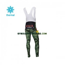 Herr Långa cykelbyxor med hängslen Vinter Thermal Fleece 2018 Armee De Terre N001