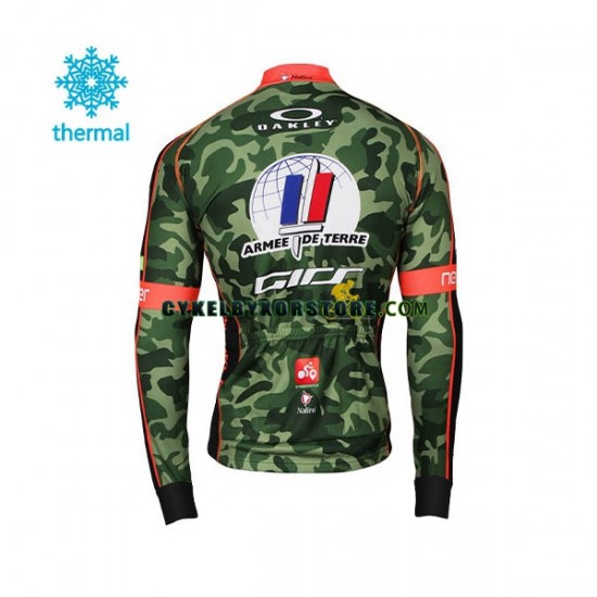 Herr Cykeltröjor Vinter Thermal Fleece 2018 Armee De Terre N001