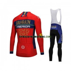 Herr Cykeltröjor Långärmad och Bib Cykeltights 2018 Bahrain Merida N001