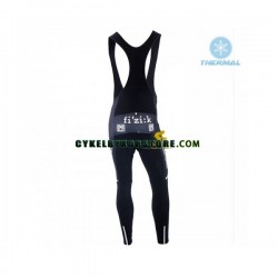 Herr Långa cykelbyxor med hängslen Vinter Thermal Fleece 2018 Bianchi Countervail N001