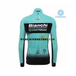 Herr Cykeltröjor Vinter Thermal Fleece 2018 Bianchi Countervail N001