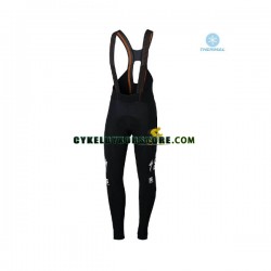 Herr Långa cykelbyxor med hängslen Vinter Thermal Fleece 2018 Bora Hansgrohe N001