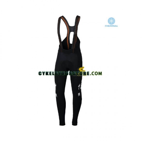 Herr Långa cykelbyxor med hängslen Vinter Thermal Fleece 2018 Bora Hansgrohe N001