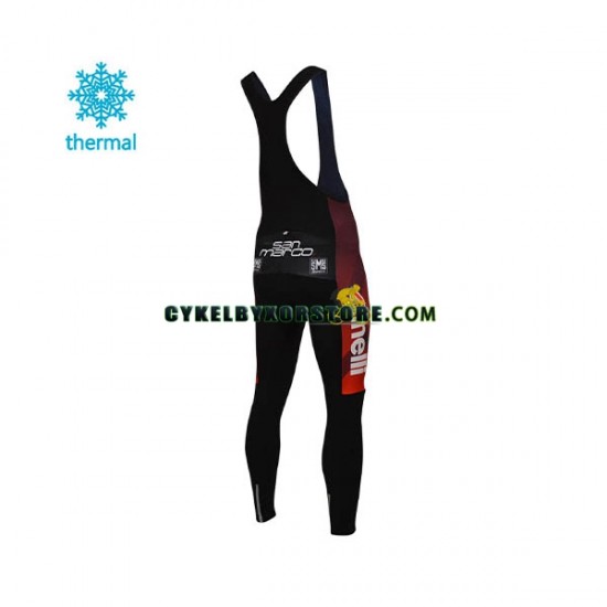 Herr Långa cykelbyxor med hängslen Vinter Thermal Fleece 2018 Cinelli Chrome N001