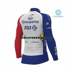 Herr Cykeltröjor Vinter Thermal Fleece 2018 FDJ N001