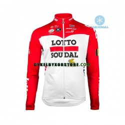 Herr Cykeltröjor Långärmad och Bib Cykeltights Vinter Thermal Fleece 2018 Lotto Soudal N001
