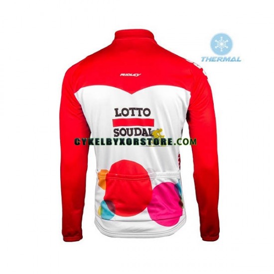 Herr Cykeltröjor Långärmad och Bib Cykeltights Vinter Thermal Fleece 2018 Lotto Soudal N001