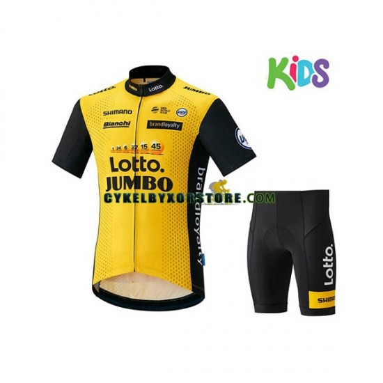 Barn Cykeltröjor och Cykelshorts 2018 LottoNL-Jumbo N001