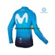 Herr Cykeltröjor Vinter Thermal Fleece 2018 Movistar Team N001