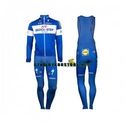 Herr Cykeltröjor Långärmad och Bib Cykeltights 2018 Quick Step Floors N001