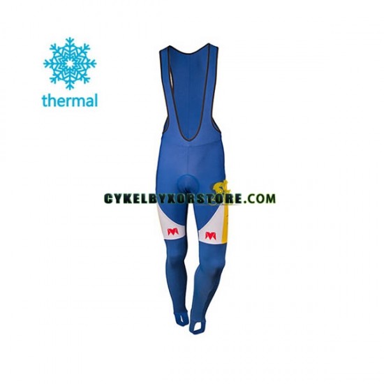 Herr Cykeltröjor Långärmad och Bib Cykeltights Vinter Thermal Fleece 2018 Sport Vlaanderen-Baloise N001