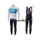 Herr Cykeltröjor Långärmad och Bib Cykeltights Vinter Thermal Fleece 2018 Team Sky N001